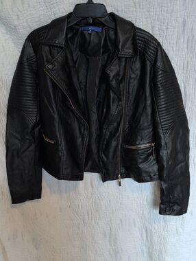 Apt. 9 Black Leather Moto Jacket